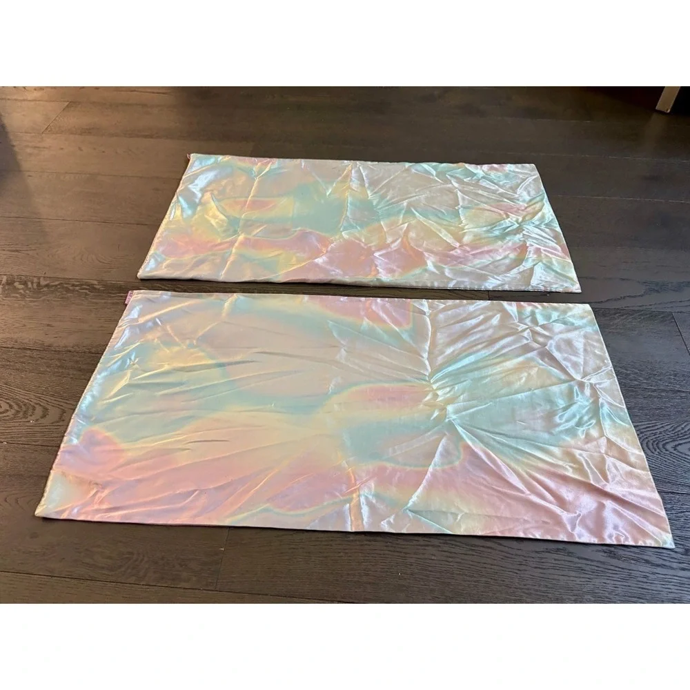 Kitsch Iridescent Satin King Size Pillowcases, Set of 2